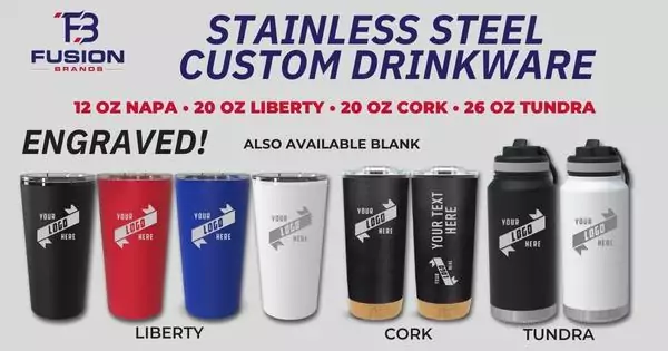 stainless-steel-custom-drinkware-options Stainless steel custom drinkware options.